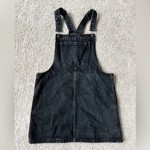 Black Jean Overall Dress